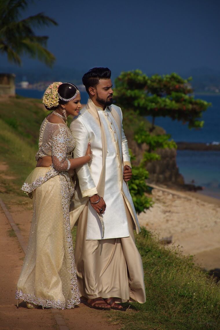 indian bride and groom beach wedding hairstyles