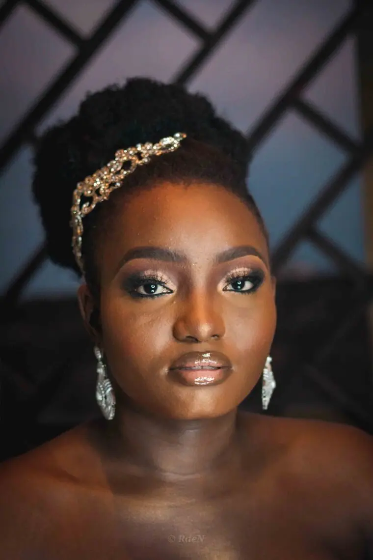 wedding hairstyle black bride