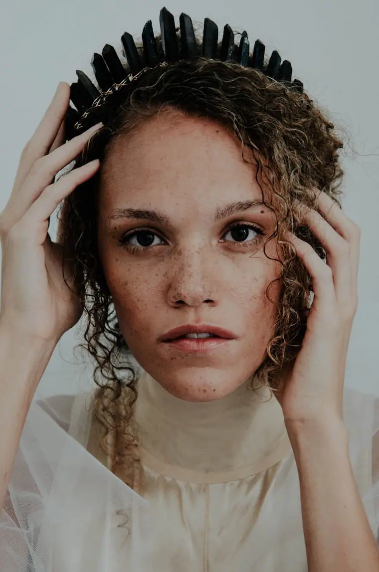 crystal crown curly hair