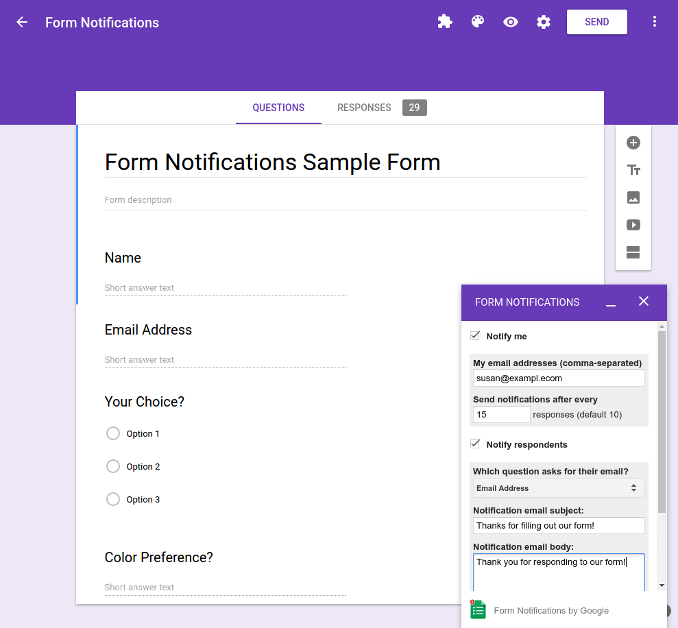 google form