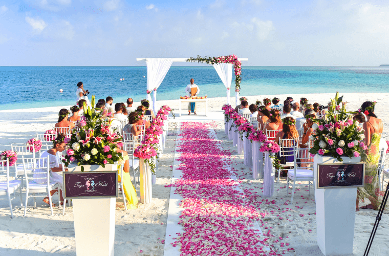 destination wedding ceremony details