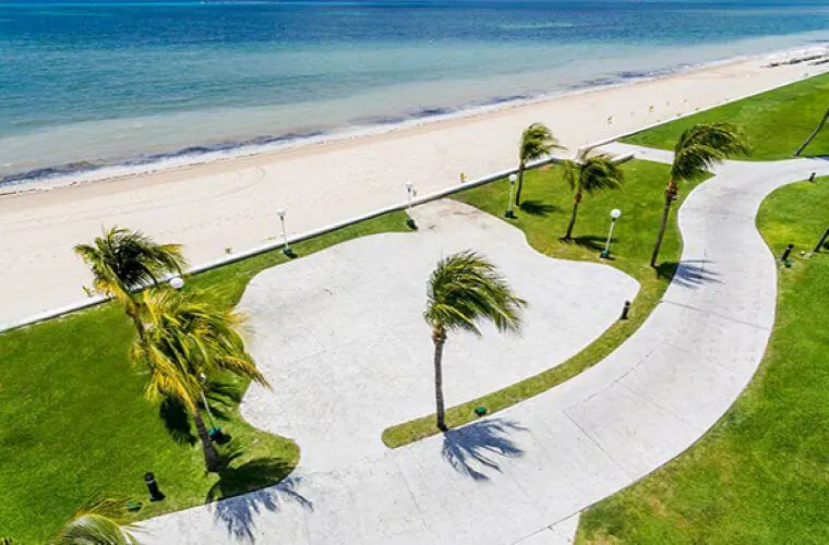 terrace next to beach mexico