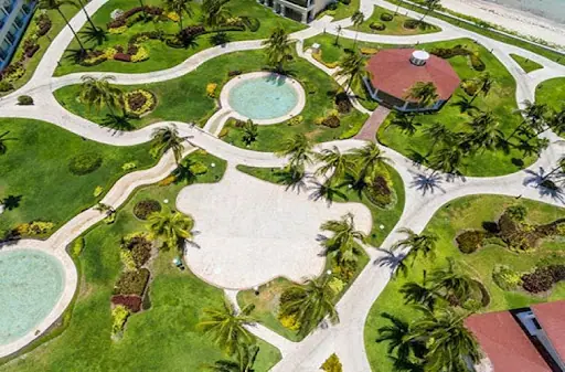 birds eye view of Moon Palace Cancun