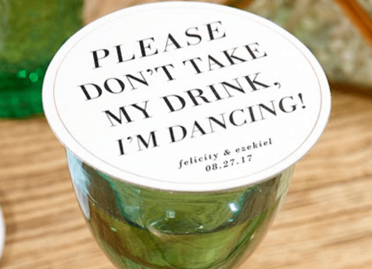 save me a drink label