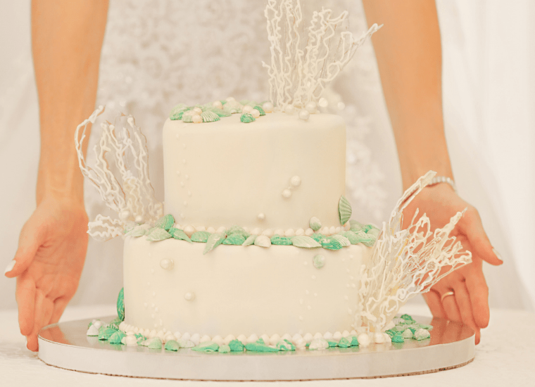 seashell wedding cake