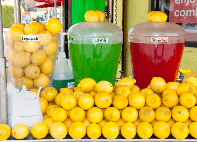 lemonade stand wedding