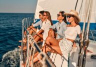 friends on yacht party group