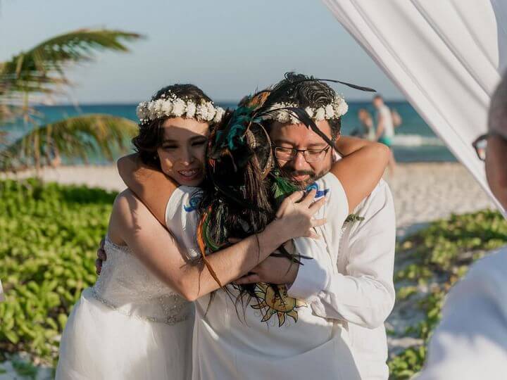 the reef 28 mayan wedding ceremony mexico