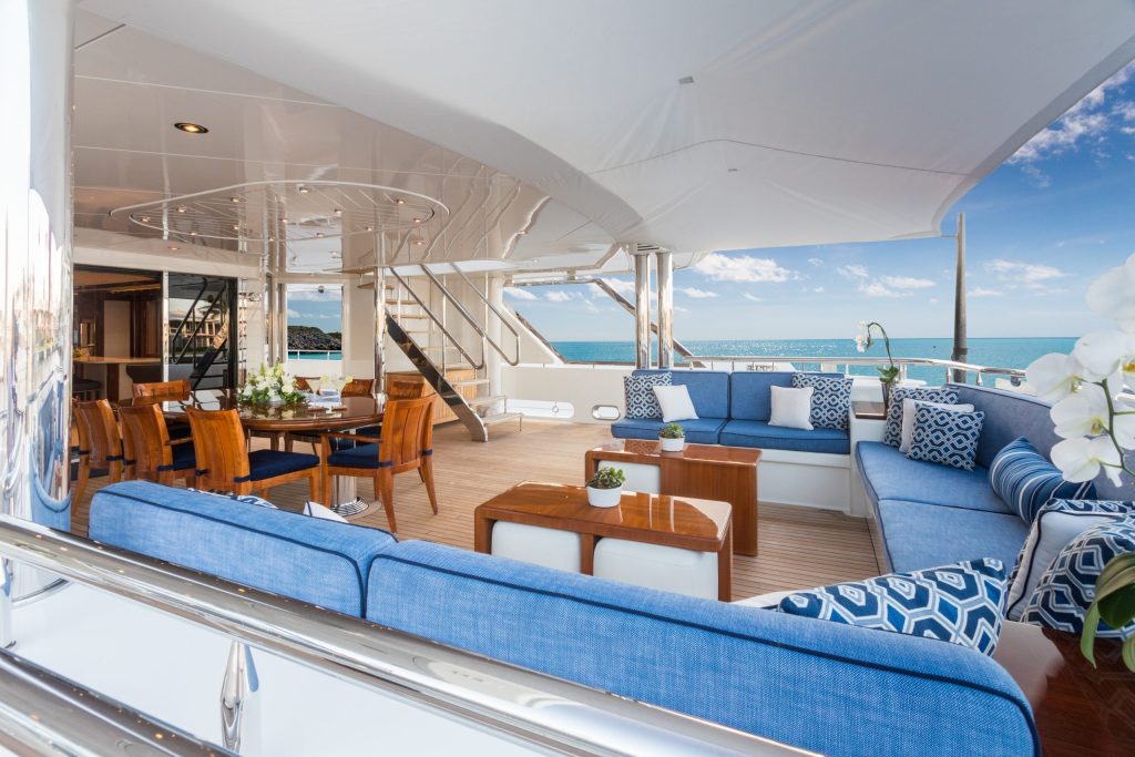 yacht lounge area