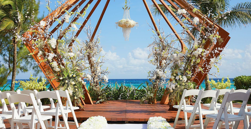 beachfront wedding gazebo overlooking ocean
