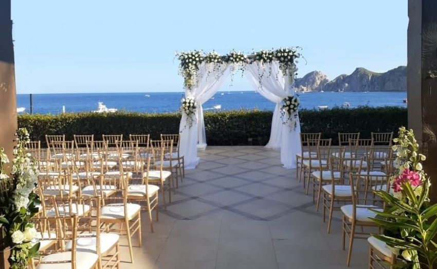 terrace wedding venue at Casa Dorada Los Cabos Resort & Spa