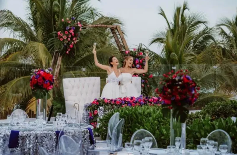 lesbian couple wedding