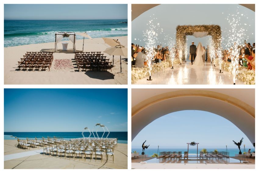 marquis los cabos wedding venues collage