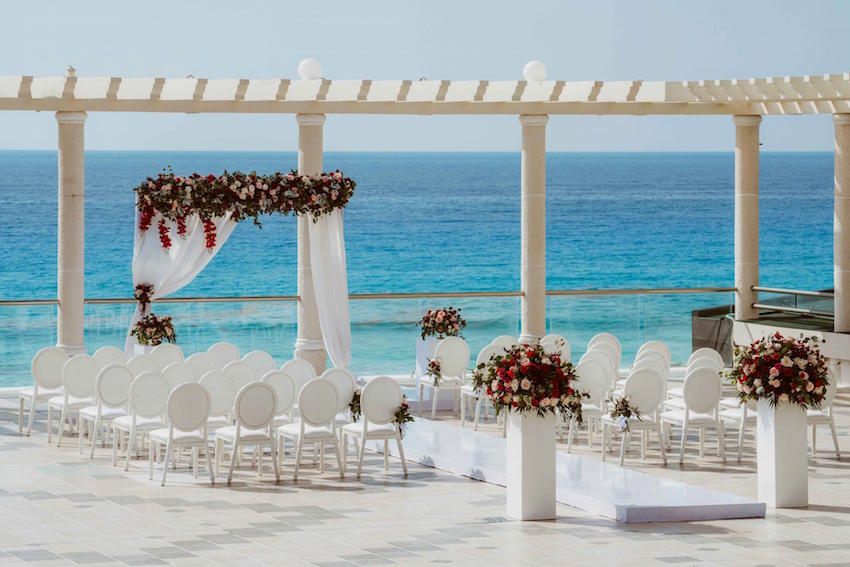 sandos cancun wedding terrace