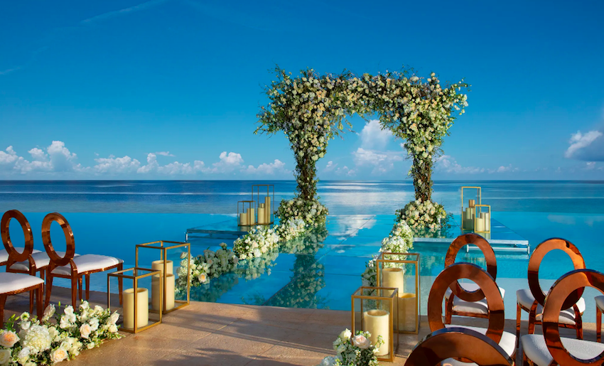 dreams natura resort & spa terrace wedding