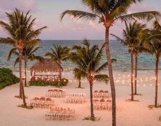 dreams sands beach wedding cancun