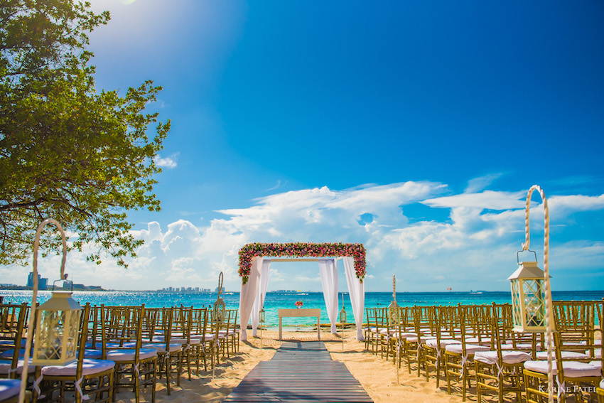 dreams sands cancun beach wedding