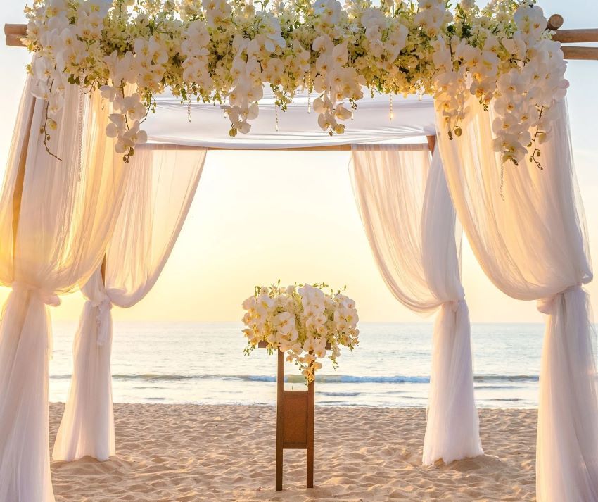 Wymara Resort and villas wedding setup