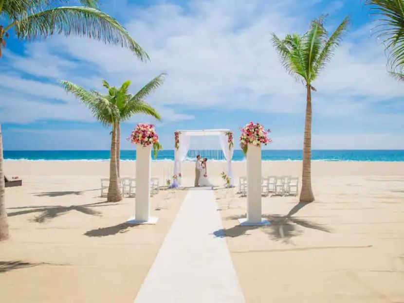 Wedding on beach at Hyatt Ziva Los Cabos