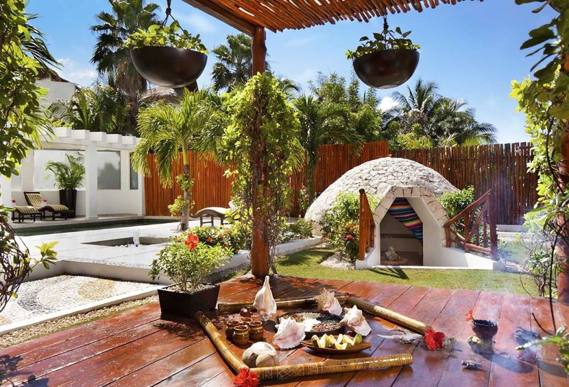 temazcal experience at El Dorado Casitas Royale