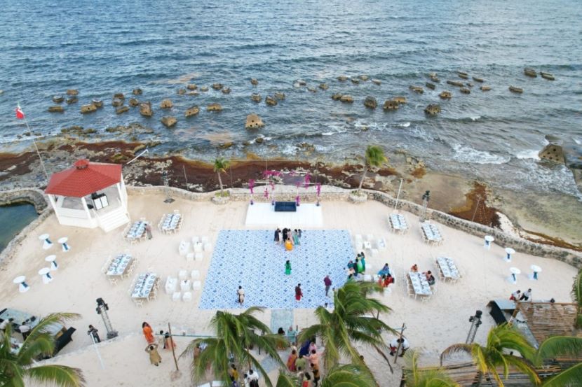 aerial view of white gazebo at El Dorado Casitas Royale