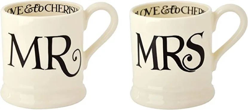 Emma Bridgewater Mr and Mrs Mugs