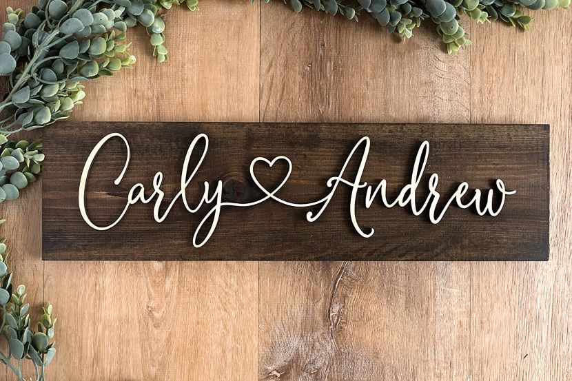 Personalized Name Sign For Couple