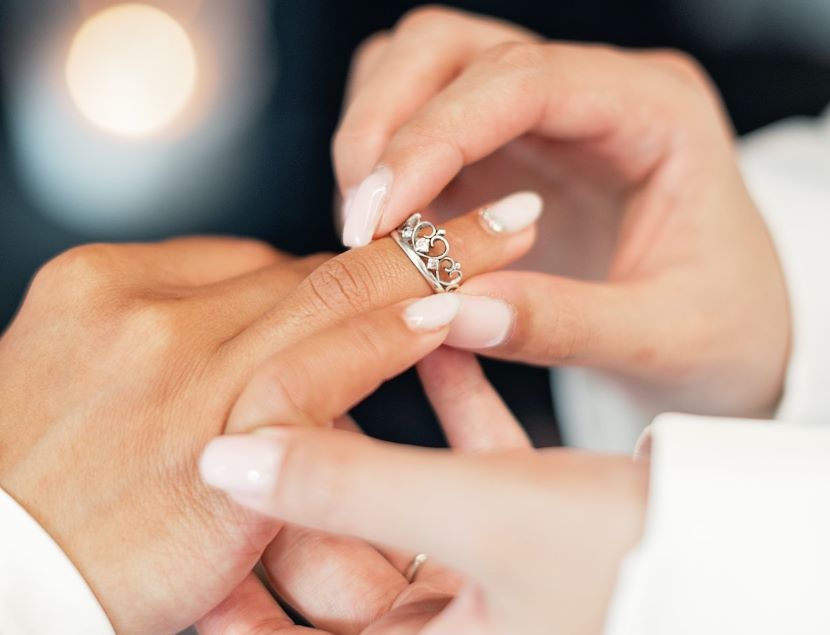 lgbtq wedding ring exchange