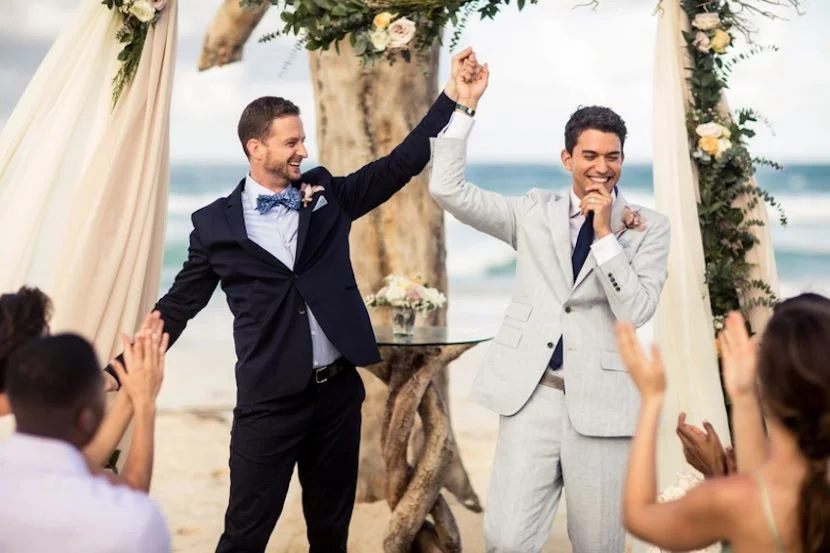 lgbtq marriage on the beach