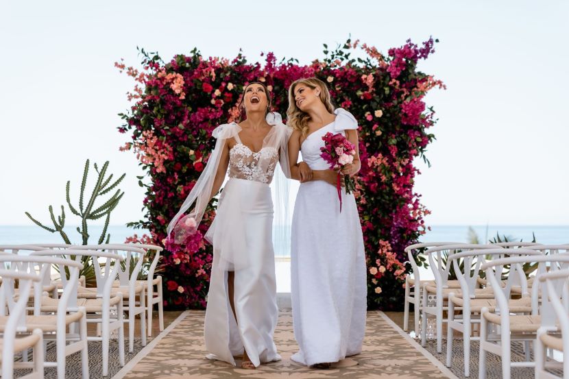 LGBTQ couple getting married at Marquis Los Cabos resort