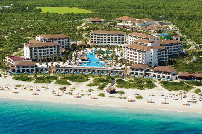 aerial view of secrets playa mujeres