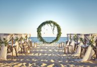 hacienda del mar los cabos beach wedding setup