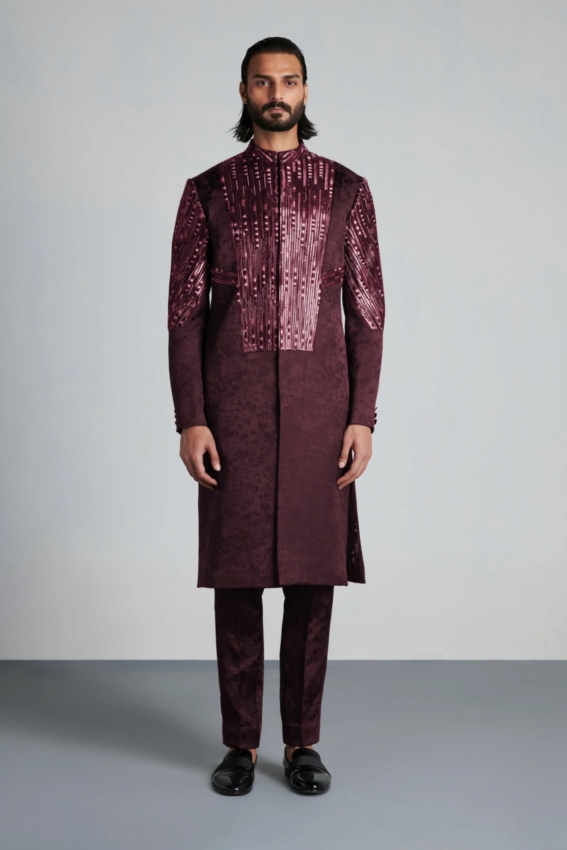 metallic sherwani amit aggarwal