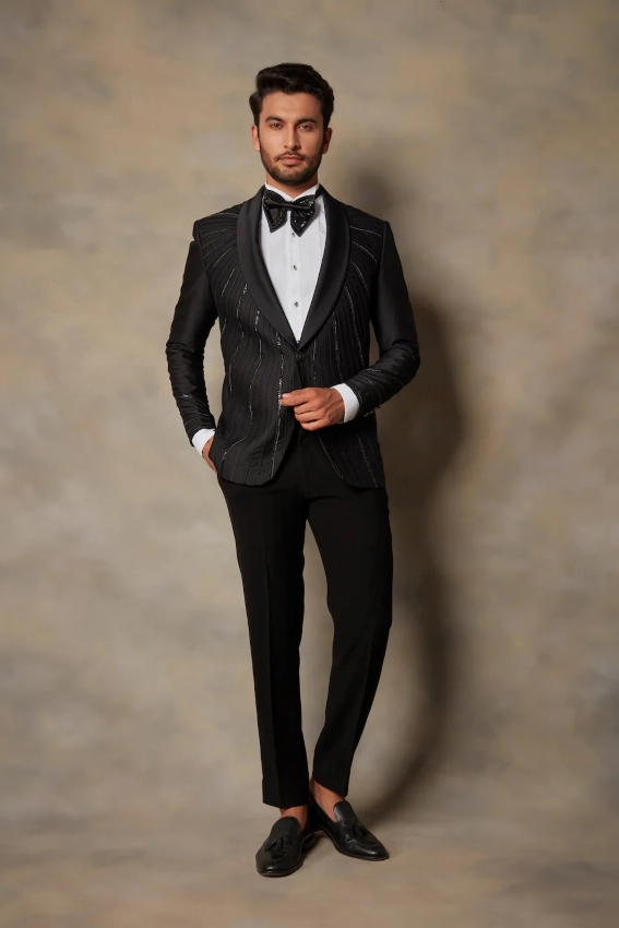 patterned tuxedo gargee designer's