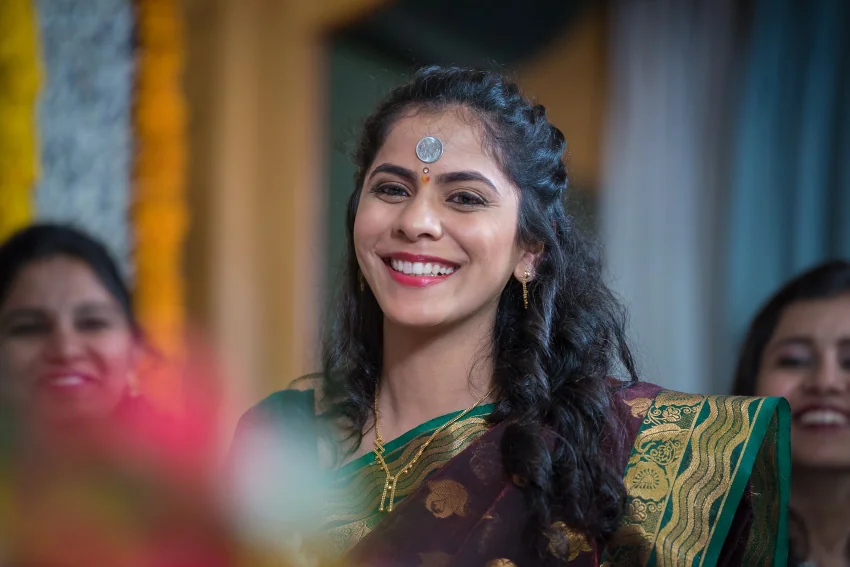 indian bride at ceremony