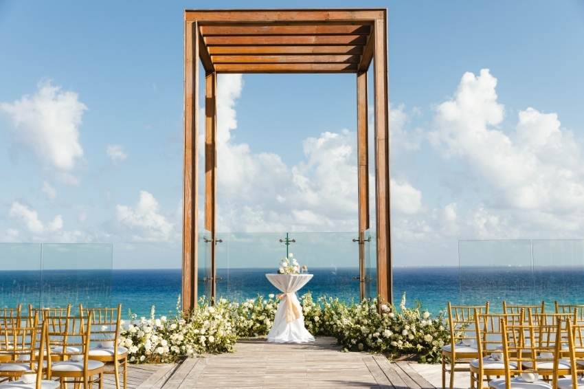 sky wedding gazebo at secrets moxche playa del carmen