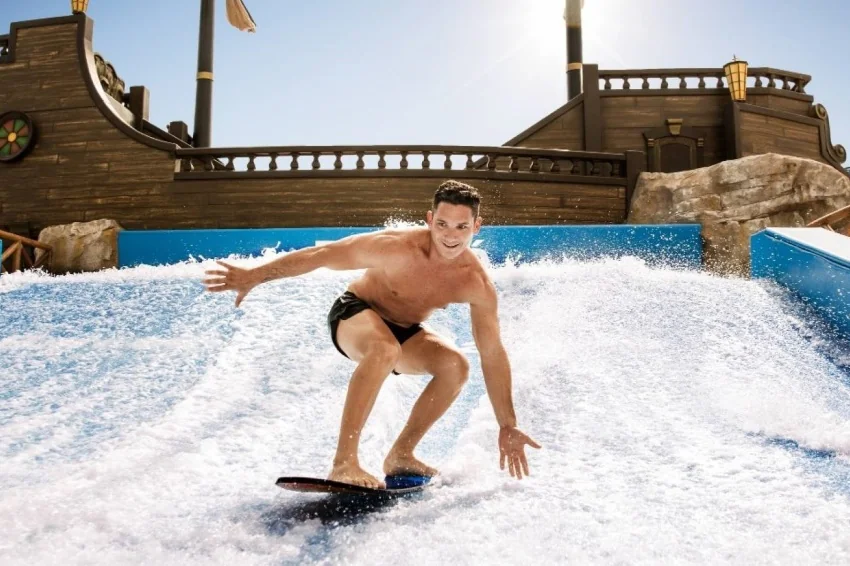 Surf Rider wave pool at barcelo maya beach