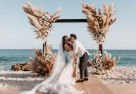 hilton los cabos beach wedding bride and groom