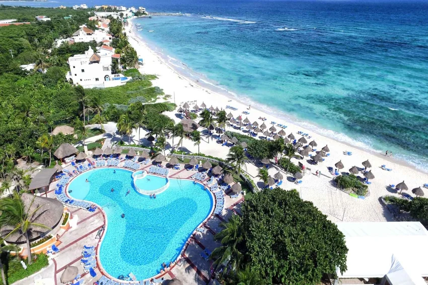 swimming pool at bahia principe grand tulum resort