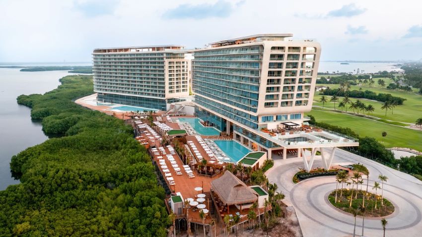 Hyatt Vivid Grand Island resort aerial view