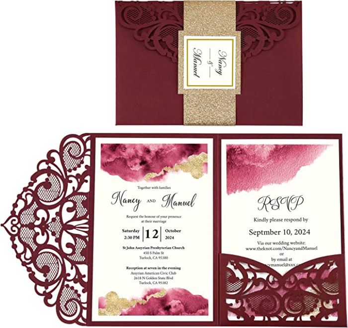 fall wedding invitation