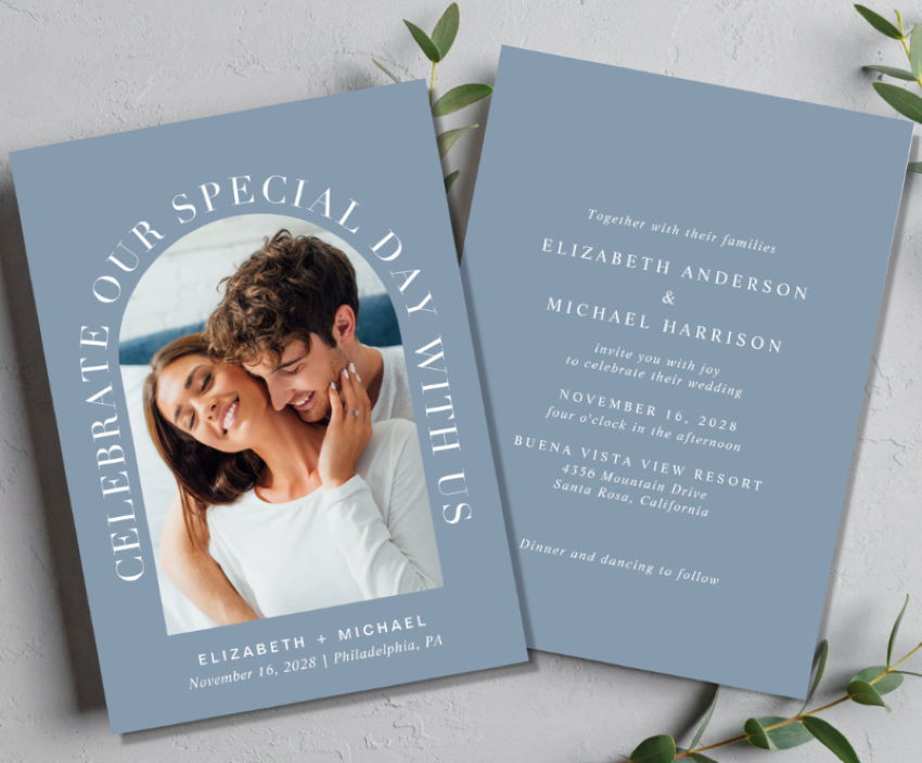 photo wedding invitation