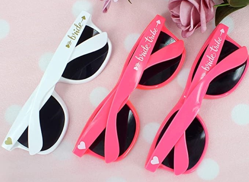 white and pink sunglasses