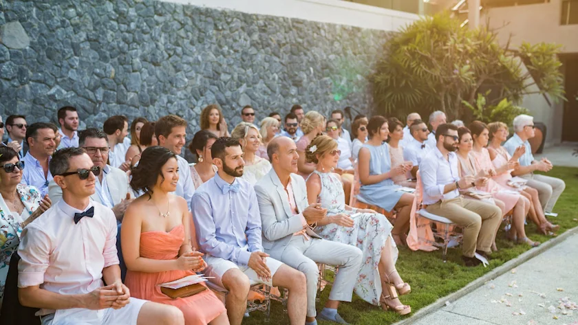 semiformal beach wedding