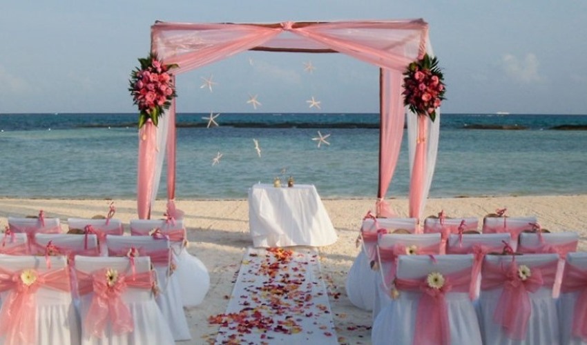 beach wedding venue at el dorado maroma