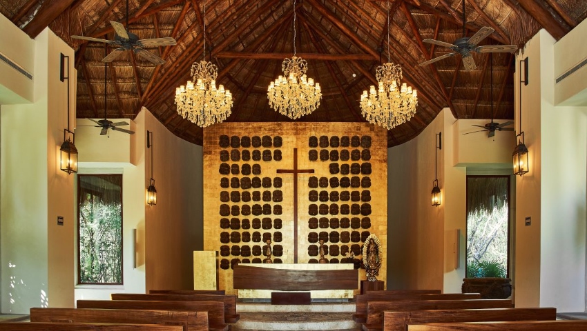 La Santa Cruz Chapel at Andaz Mayakoba Resort Riviera Maya interiors