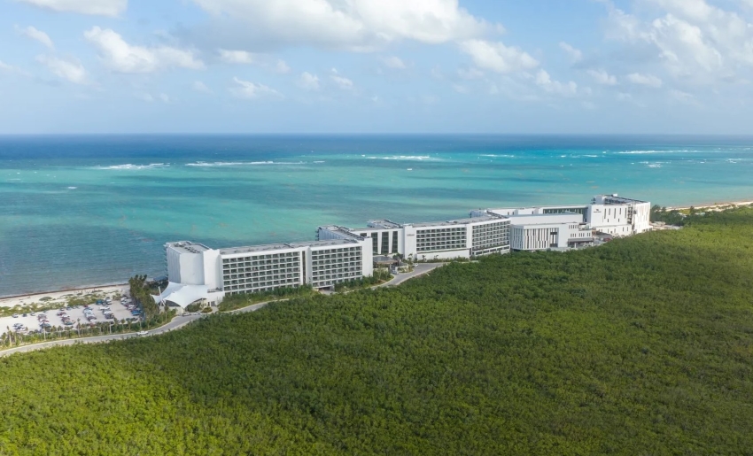 hilton cancun aerial view