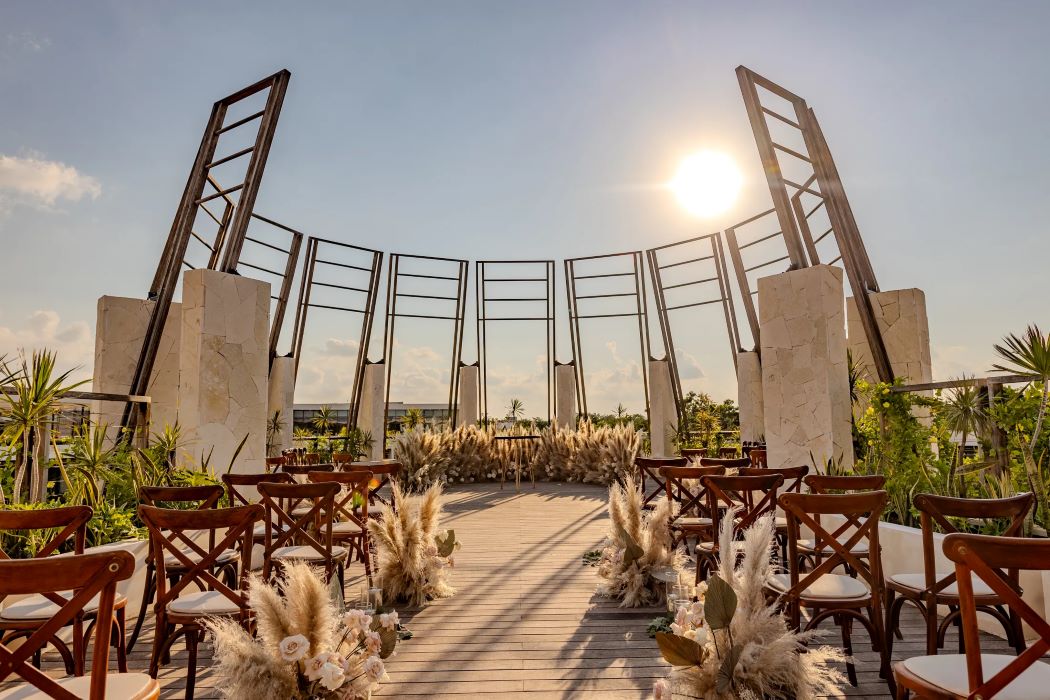 secrets tulum sky wedding gazebo venue