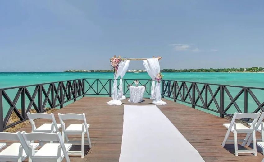 ocean pier wedding venue at hideaway at royalton negril