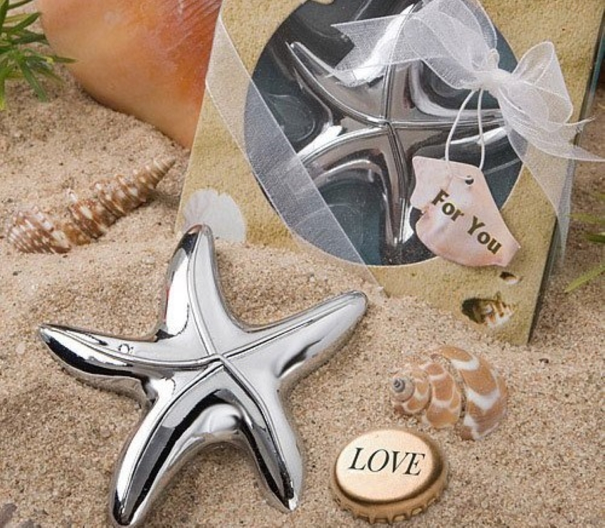 starfish shaped bottle opener wedding keepsake